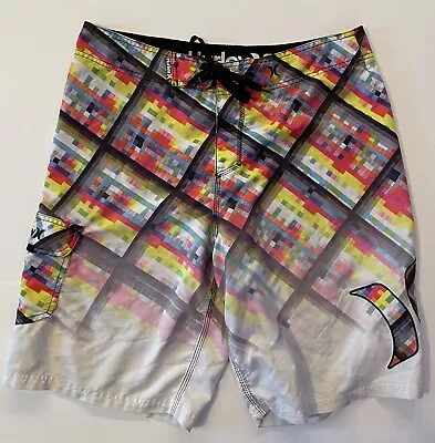 Hurley Multicolor Bright Pixel Men’s Board Shorts 32-33 • $10