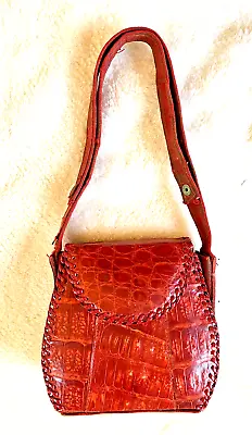 Vintage 1950s Red Alligator Child's Purse • $34.99