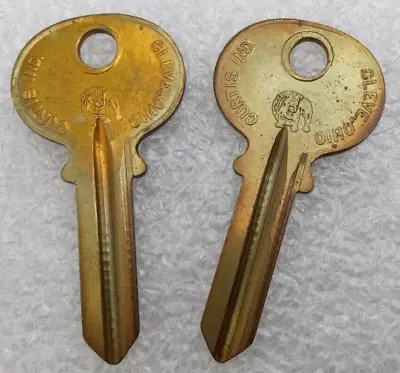 F-1 KEY Vintage Brass  Curtis Bulldog Logo Key F1 Lock Locksmith Blank • $18.95