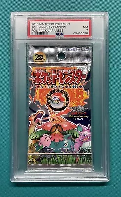 1x Pokemon Japanese 20th Anniversary Expansion Set CP6 Booster Pack PSA 7 NM • $179.97