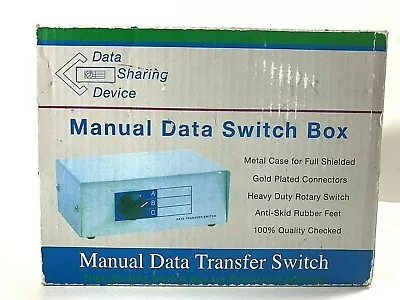 Data Sharing Device DW-HD15AB VGA Manual Transfer Switch Box  • $9.22