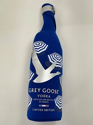 $12.99 • Buy Grey Goose Vodka Bottle Cover Zip Sleeve Koozie Insulator Limited Edition Blue