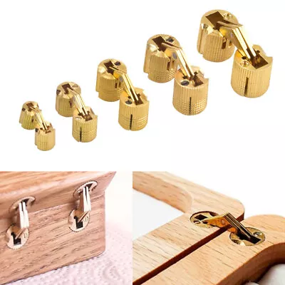 Hidden Copper Cabinet Hinges Invisible Brass Jewelry Box Concealed Barrel Hinge  • $5.27