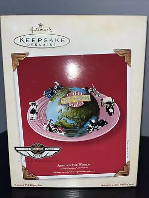 2003 Hallmark Ornament Harley Davidson Moto Around The World Sound & Motion Dad • $24.99