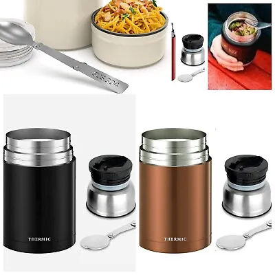 Food Flask Stainless Steel Keep Food Warm And Cold Top Quality Vaccum Technology • £8.49