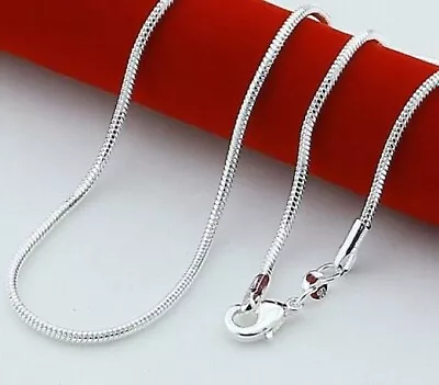 925 Sterling Silver Round 1mm Smooth Thin Snake Chain 20  • $9.95