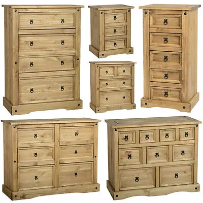 £164.99 • Buy Mexican Pine Corona 4 Drawer Chest, Chest Of 6 Drawers, Bedside Drawers Cabinet