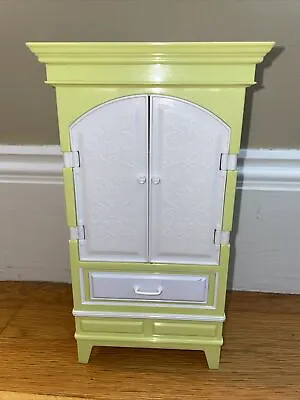 2007 Mattel Barbie My House Furniture Green Armoire Desk Computer Office Hutch • $16.90