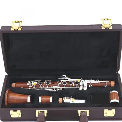 Eb 18 Keys Professional Clarinet Rose Wood Clarinet E Flat Sweet Tone-Hengrui • $631.52
