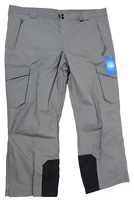 New SLALOM Men's CARGO SNOW PANTS 3XL Water Resistant Insulated Gray NWT $85 Tag • $34.99