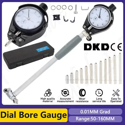 Indicator Cylinder Bore Gauge Accurate Dial Measuring Micrometer 0.01mm 50-160mm • $57.15