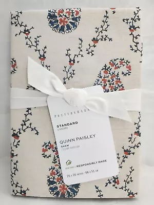 NWT ! Pottery Barn Standard Quinn Paisley 1-Sham 26 X20  Multicolor  - Free Ship • $32.88