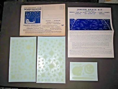 VTg 1940 Jr Space Kit Decals Stars That Glow Man In Moon Etc Astronomy Art RARE • $34.95