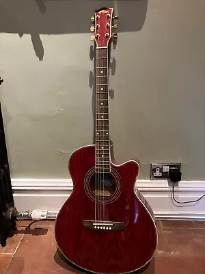6 String Tiger Acoustic Guitar Rarely Used Very Good Condition • £20