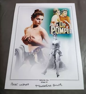 Madeline Smith UP POMPEII Hand Signed Montage 16  X 12  With COA • £15