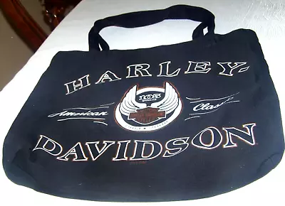 Harley Davidson Official 105th Anniversary Black Beach Tote Inside Zipper Bag • $29.99