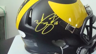 ZACK ZINTER AUTOGRAPHED Michigan Wolverines Signed Mini Helmet 2023 NC JSA AUTH • $199.95