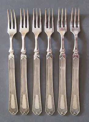6 Walker & Hall Silver Plated 17cm Cocktail Forks Vintage • £15