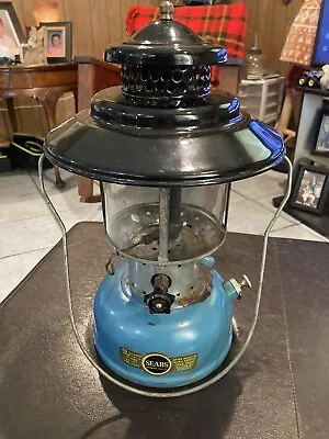 Vintage  SEARS  Model 476  74070  “BIG HAT  Mfg 3-66  Lantern With Original Case • $75