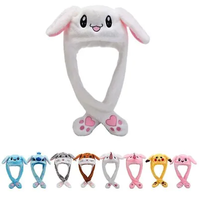 $11.40 • Buy Rabbit Hat Cute Ear Moving Jumping Funny Bunny Plush Cap For Women Girls Gift