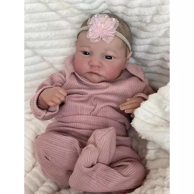 Reborn Baby Doll Girls 19In Preemie Lifelike Full Vinyl Body With Veins Handmade • $131.59