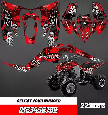 $166 • Buy Yamaha Raptor 350 Graphics Kit 2004 2006 2009 To 2014 Decals Stickers Atv Utv