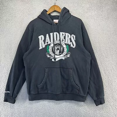 Mitchell & Ness Oakland Raiders Sweatshirt Men's 2XL Black Hoodie Graphic Vegas • $48.83