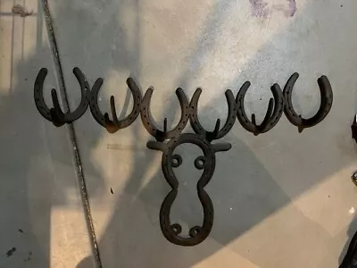 Horse Shoe Moose Head Coat Hanger • $100