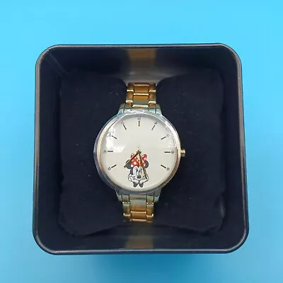 Minnie Mouse Watch Quarts Analog Gold Tone Band Disney • $13