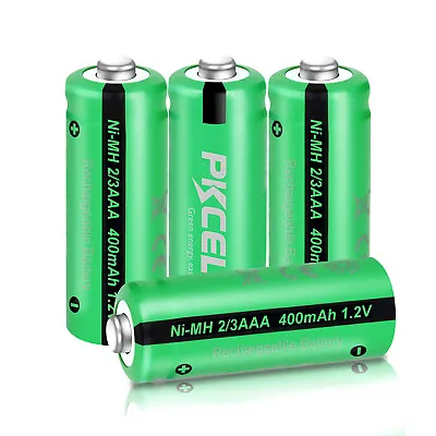 1.2v 400mAh 2/3AAA Rechargeable Battery NiMH Button Top For Solar Lights 4Pcs • $5.50