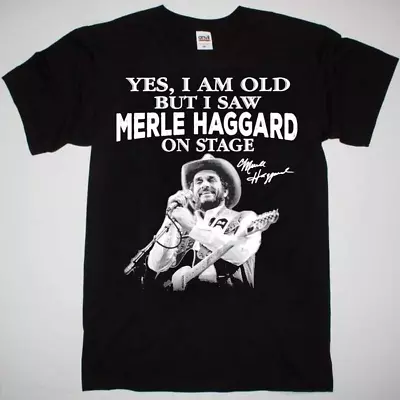 Merle Haggard Signature Cotton Unisex All Size T-shirt • $16.99