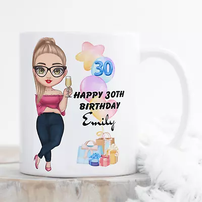 Personalised 30th Birthday Mug Make Your Own Caricature & Added Accessories #ds2 • £10.99