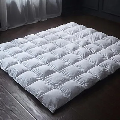 $57.23 • Buy White 100% Goose Down Comforter Warmth Duvet Quilt Winter All Season All Size