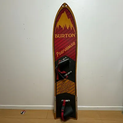 BURTON SNOWBOARD 1985 PERFOMER With Binding Wooden Board • $1681