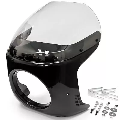 7  Motorcycle Headlight Fairing Clear Visor Fairing For Vintage Cafe Racer Look • $73.99