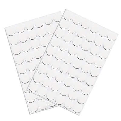 108Pcs PVC Screw Cap Cover Stickers 21mm White Screw Nail Holes Self-Adhesive • £8.78