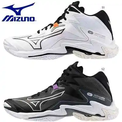 MIZUNO Volleyball Shoes WAVE LIGHTNING Z8 MID V1GA2405 51 White Black From JAPAN • $133.09