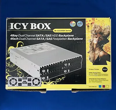 Icy Box IB-2222SK 4 Bay 2.5  SATA HDD SSD Removable Drive For 5.25  PC Slot • £70