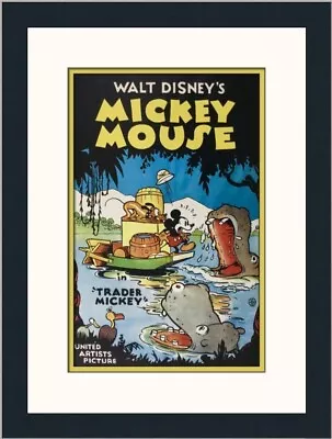 Walt Disney Mickey Mouse Trader Mickey Custom Framed Print • $75