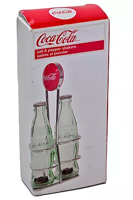 Coca Cola Glass Bottle Salt And Pepper Shakers Collectible Unused • £4.99