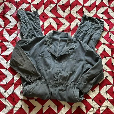 Vintage Green HBT Coveralls Mens As Is Worn Distressed Workwear • $2