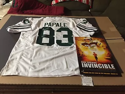 Vince Papale Signed Eagles XL Custom Jersey & Invincible 11X17 Movie Poster-Tri • $119.95