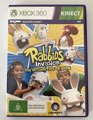 Rabbids Invasion Kinect Game Micorsoft Xbox 360 Complete W/Manual Free Post • $5.80
