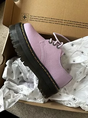 BNIB Dr Martens 1461 Quad II Shoe UK Size 3  Lilac 3 Eye Platform RRP £159 • £50