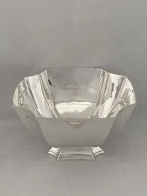 Sterling Silver Fruit Bowl LARGE & HEAVY 1931 London MAPPIN & WEBB Deco Antique • $1193.49