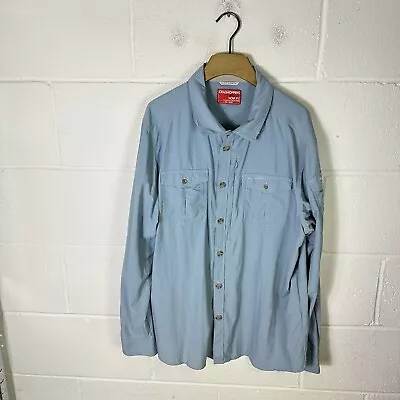 Craghoppers Shirt Mens Extra Large Blue Nosilife Outdoor Utility Hiking Vented • £28.95