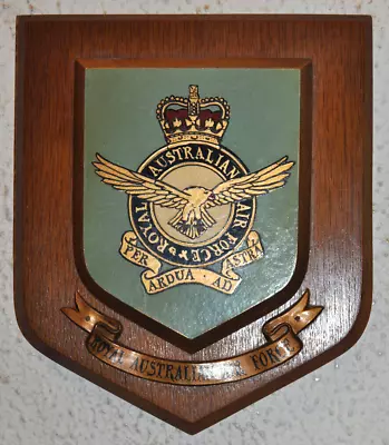 £32 • Buy Vintage Royal Australian Air Force Mess Wall Plaque Shield RAAF