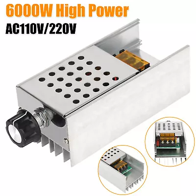 AC 110-220V 6000W SCR Motor Speed Controller Voltage Regulator Dimmer Thermostat • $11.48