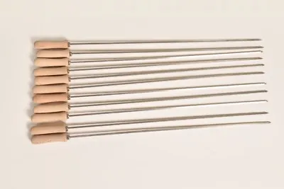 Set Of 11 Stainless Steel Cypriot Barbecue BBQ Grill Souvlaki Kebab Skewers • £55.14