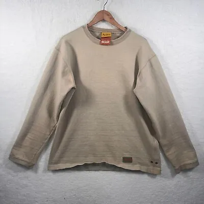 Pepe Jeans Vintage 90s Beige Sweater Size M Oversized Heavy Duty Knits • £11.99